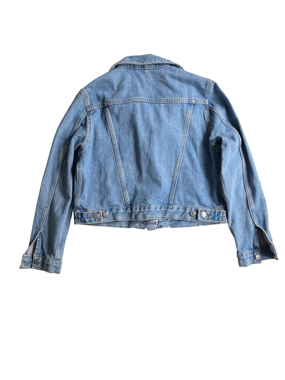 BNWT Topshop Cropped Light Wash Denim Jacket - Picture 2 of 6